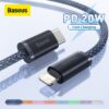 Baseus 20W PD USB C Cable iPhone 高速充電線 TYPE-C to iphone