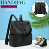 Women's PU Leather Backpack Handbag Large Capacity Shoulder Bag Travel Backpack - Image 4