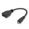 6 英寸微型 HDMI 兼容電纜公頭到高清母頭適配器轉換器 15 厘米微型 HDMI 到 HDMI 兼容延長線 - Image 2