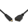 6 英寸微型 HDMI 兼容電纜公頭到高清母頭適配器轉換器 15 厘米微型 HDMI 到 HDMI 兼容延長線 - Image 4