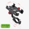 NEWBOLER MTB 手機支架自行車支架 360° 可旋轉鋁製可調節自行車手機支架防滑自行車支架 - Image 4