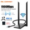 RTL8814AU 802.11AC 1900Mbps USB3.0 無線 WiFi 適配器 2x6dBi 天線適用於 Win7/8/10/11 Kali Linux 監控模式千兆適配器