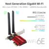 Wi-Fi 6E AX210 5374Mbps 三頻 2.4G/5G/6Ghz 無線 PCI-E 適配器兼容藍牙 5.2 網絡 WiFi 卡 適用於 PC Win 10/11 - Image 3