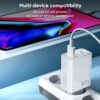 120W USB 充電器快速充電 3.0 USB C 電纜 C 型充電電纜快速手機充電器壁式適配器適用於 iPhone iPad 小米三星 順豐包郵 - Image 4