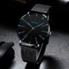 Reloj Hombre 男士時尚手錶奢華超薄不銹鋼網帶石英手錶男士商務時鐘 Montre Homme 順豐包郵 - Image 2