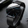 Reloj Hombre 男士時尚手錶奢華超薄不銹鋼網帶石英手錶男士商務時鐘 Montre Homme 順豐包郵