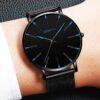 Reloj Hombre 男士時尚手錶奢華超薄不銹鋼網帶石英手錶男士商務時鐘 Montre Homme 順豐包郵 - Image 3