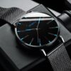 Reloj Hombre 男士時尚手錶奢華超薄不銹鋼網帶石英手錶男士商務時鐘 Montre Homme 順豐包郵 - Image 4