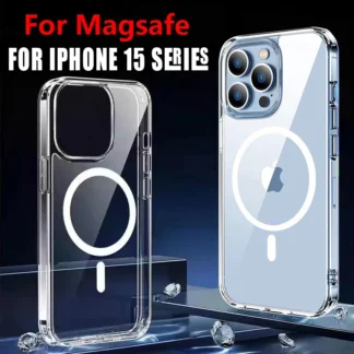 iPhone 15 14 Plus 13 12 11 Pro Max Xs XR 迷你保護殼原廠 Magsafe 磁性無線充電透明壓克力保護套