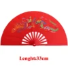 Kung fu Tai chi fan bamboo 33cm High-grade Right Hand Performance Fan Martial Arts Fans Wushu Products 功夫太極扇竹製33cm高級右手錶演扇武術扇武術用品 - Image 2