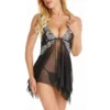 Erotic Clothes Sexy Women Sleepwear Hot Erotic Lingerie Women Front Closure Babydoll Lace Mesh Sleepwear Set Evening Dress 情趣衣服性感女式睡衣火辣情趣內衣女前開襟娃娃裝蕾絲網狀睡衣套裝晚禮服 - Image 2