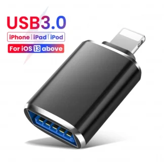 USB3.0 OTG Adapter For iPhone 14 13 12 11 Pro XS Max XR X 8 7 6s iPad U Disk Lighting Male to USB 3.0 Adapter for iOS 13 above USB3.0 OTG 轉接器適用於 iPhone 14 13 12 11 Pro XS Max XR X 8 7 6s iPad U 碟照明公轉 USB 3.0 轉接器適用於 iOS 13 以上