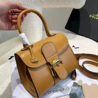 Delvaux Brillant Mini Genuine Leather Highest Quality Luxury Designer Togo Modern Lady Shoulder Bags Handbags for Women 迷你真皮最高品質豪華設計師多哥現代女士單肩包女手袋