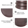 Furniture Cups Caster Protectors Pads Floor Wheel Chair Hardwood Leg Floors Coasters Stoppers Bed Grippers Rubber Stopper Round 家具杯 腳輪保護墊 地板 輪椅 硬木腿地板 杯墊 塞子 床夾 橡膠塞 圓形 - Image 6
