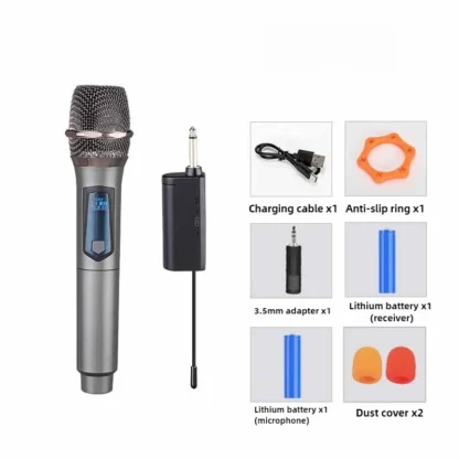 Wireless Microphone Cordless Dynamic Mic Handheld Microphone For Stage Singing Professional Karaoke Party Home KTV Set - Image 2