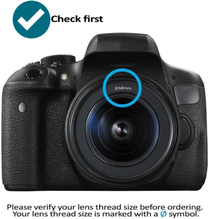 58mm Camera Lens Hood For Canon EOS 2000D 4000D 1300D 800D 850D 77D 80D 200D 250D 650D 700D 750D 760D 1000D 1100D 1200D 18-55mm - Image 2