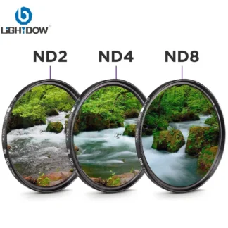 Lightdow 3 in 1 Lens Filter Kit Set ND2 ND4 ND8 49mm 52mm 55mm 58mm 62mm 67mm 72mm 77mm 82mm for Nikon Sony Pentax Canon Camera