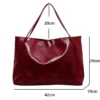 [順豐包郵] Women Tote Bag Fashion Underarm Pouch Large Capacity Soft Pu Leather Shoulder Bag Retro Crossbody Bag Casual Portable BucketBags - Image 6