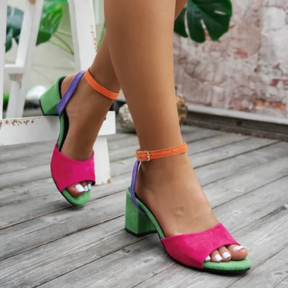 [順豐包郵] Women Sandals New Fashion High Heels Sandals Sexy Big Size Sandals Women Strap High Quality Shoes for Women Sandalias De Mujer - Image 4