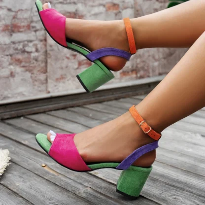 [順豐包郵] Women Sandals New Fashion High Heels Sandals Sexy Big Size Sandals Women Strap High Quality Shoes for Women Sandalias De Mujer - Image 3