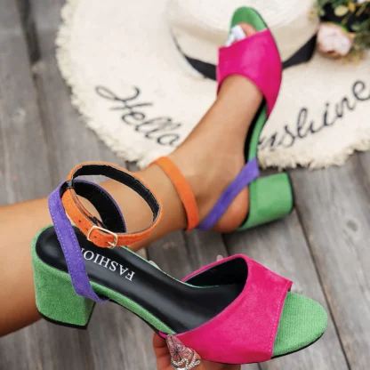 [順豐包郵] Women Sandals New Fashion High Heels Sandals Sexy Big Size Sandals Women Strap High Quality Shoes for Women Sandalias De Mujer